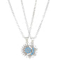 2pcs Necklace Sun And Moon Magnetic Pendant Clavicle Chain Necklace For Couple Lovers