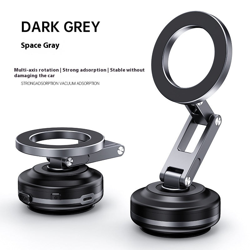 Double Suction Cup Car Mobile Phone Bracket Vacuum Adsorption Magnetic Bracket