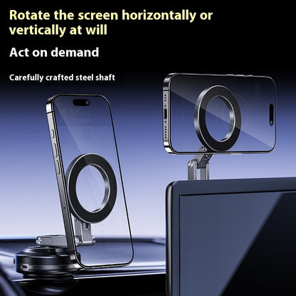 Double Suction Cup Car Mobile Phone Bracket Vacuum Adsorption Magnetic Bracket